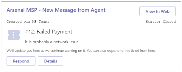 Agent replied notification