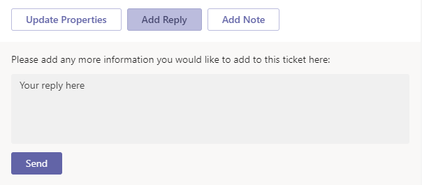 reply to a ticket in support bot