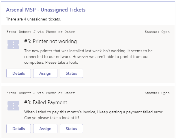 desk365 unassigned tickets