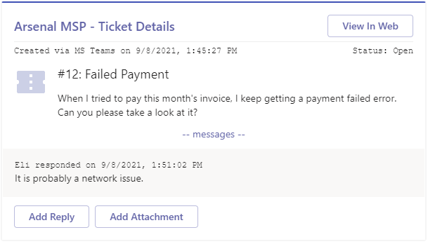 ticket details in support bot