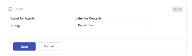 changing group name to department for contacts