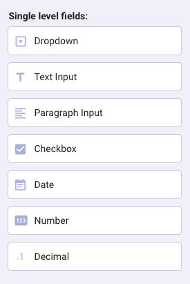 single level fields