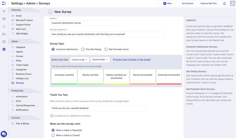 creating a new customer satisfaction survey