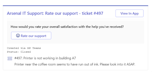 rate support performance in support bot