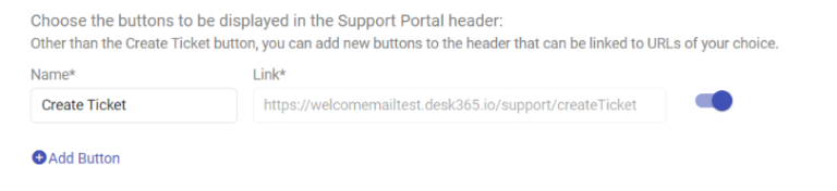 default support portal header button