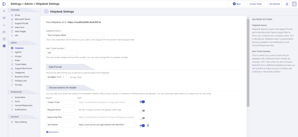 adding new buttons to appear in the agent web portal