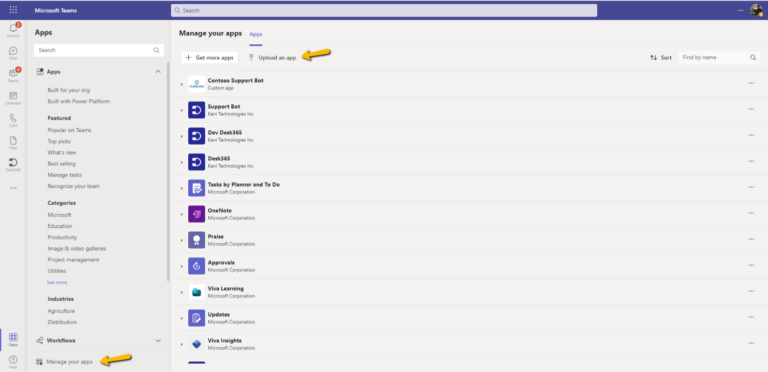 adding custom made support bot to your teams instance.