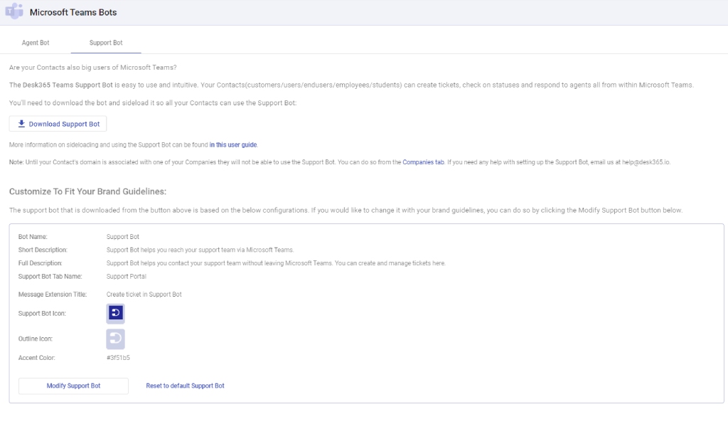 download the support bot