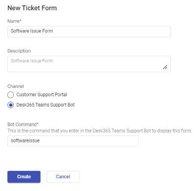 software issue custom form