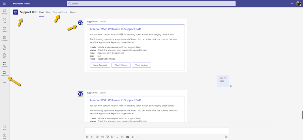 support bot current version