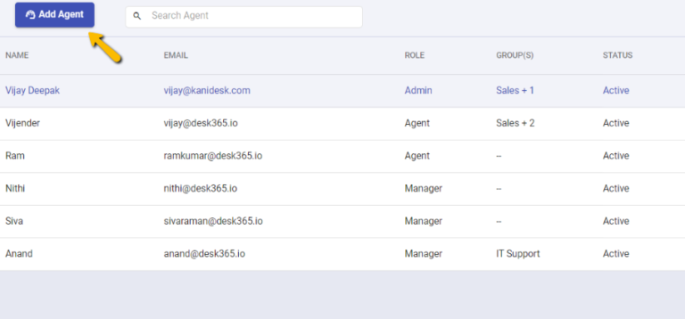 adding agent to Desk365