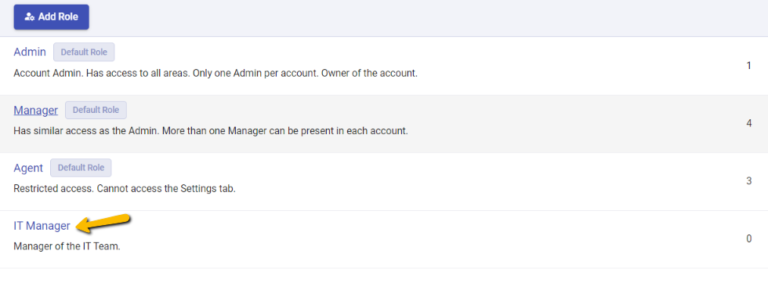 it manager custom role is created successfully
