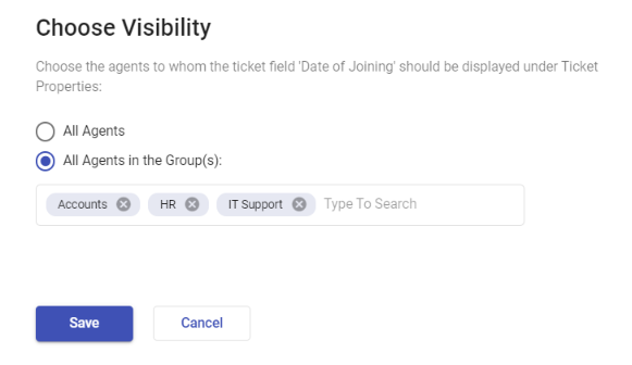 editing visibility settings for date of joining ticket field