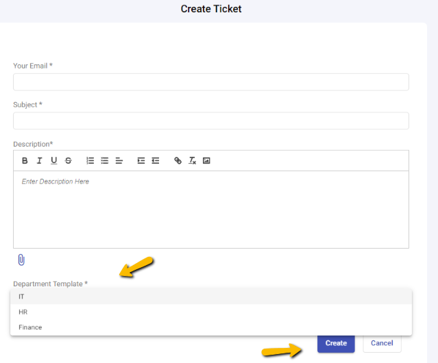multi-department template in Desk365