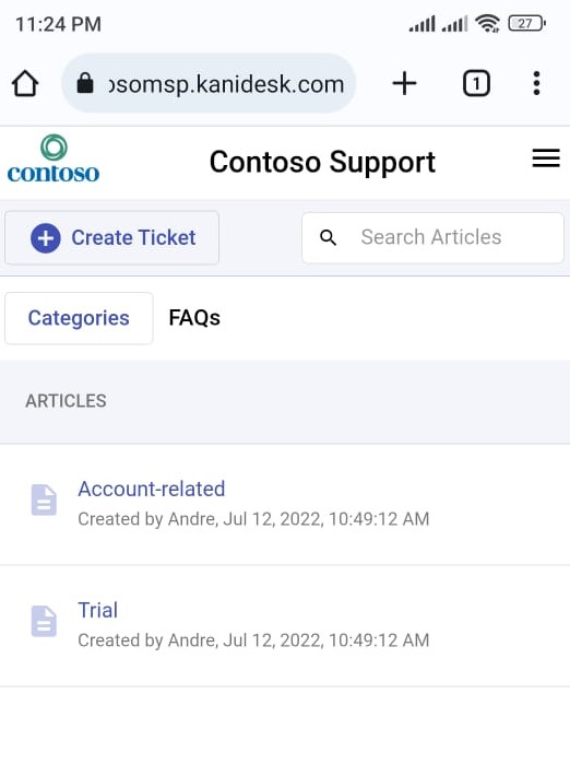 access knowledge base from the support portal using your mobile
