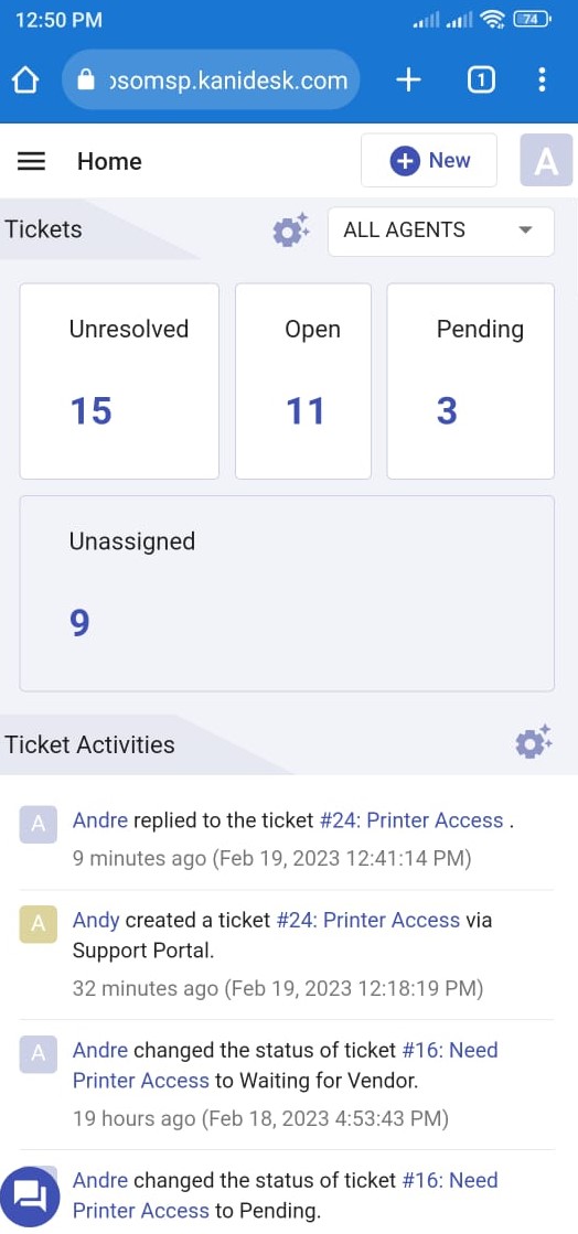 viewing-home-tab-dashboard-from-mobile home tab dashboard in mobile version