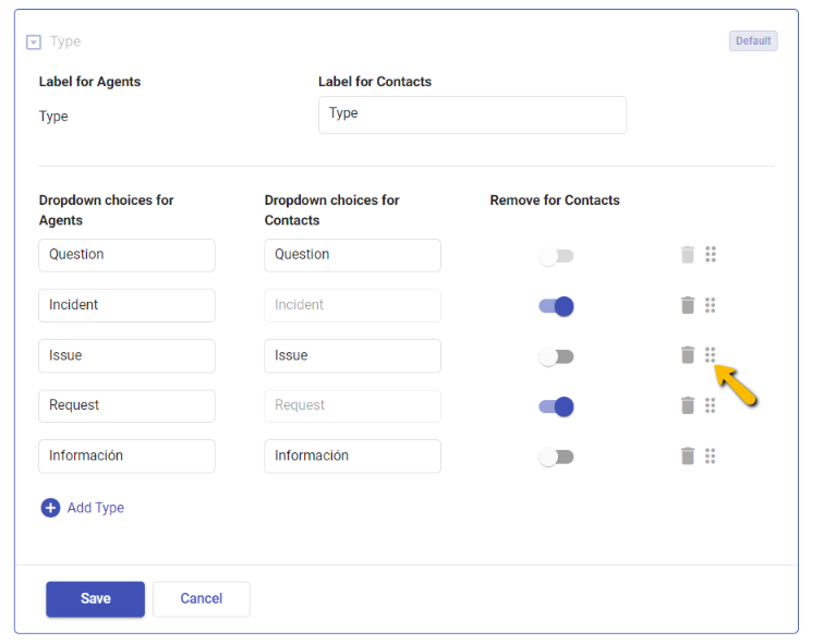 drag and drop type fields according to your needs