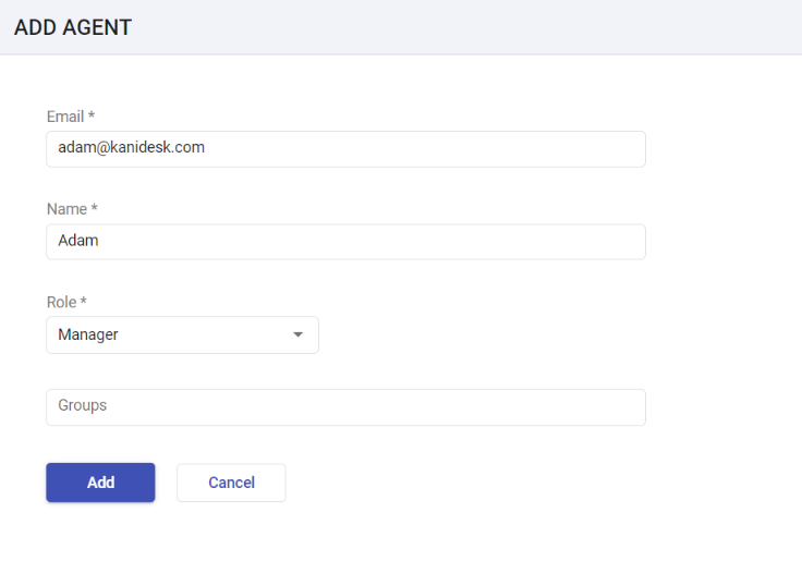 fill in all the required details and create a new agent in Desk365