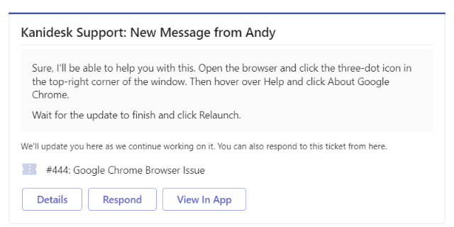 new notification when agents reply back to the ticket