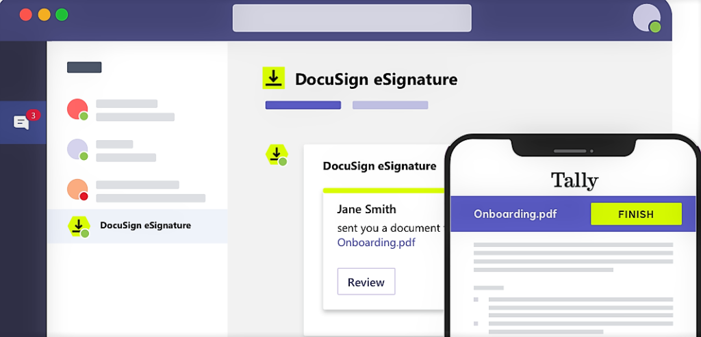 Docusign integration with microsoft teams
