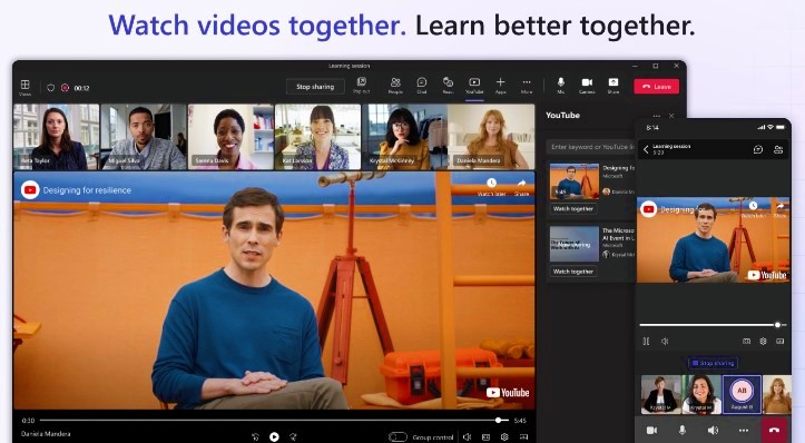 youtube integration with ms teams