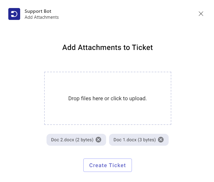add multiple attachments to a ticket in Support Bot
