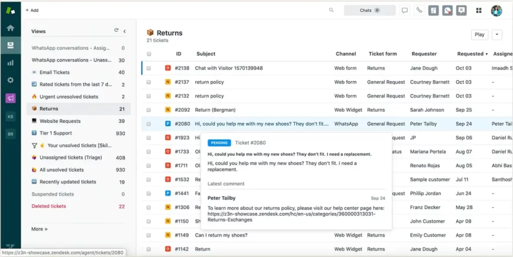 Zendesk email ticketing system