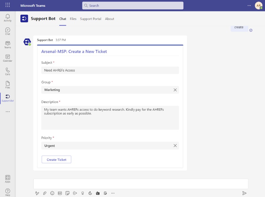 custom-ticket-fields-desk365-microsoft-teams-incident-management