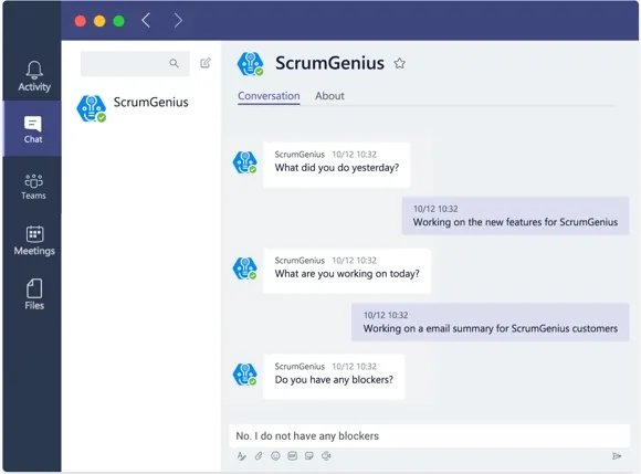 scrum genius-microsoft-teams-employee-engagement-app
