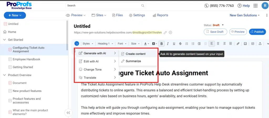 ProProfs Knowledge Base