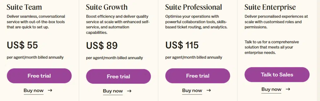 zendesk pricing