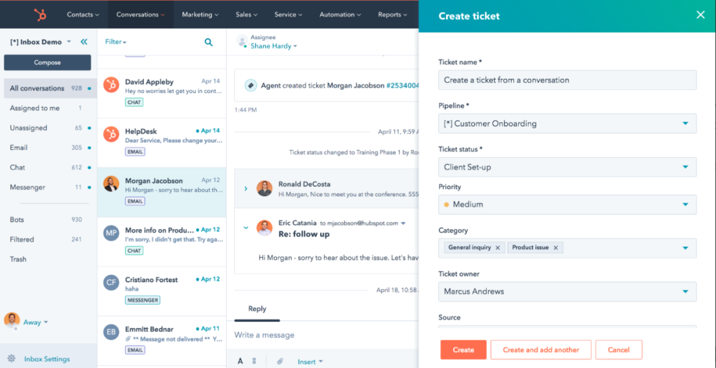 Hubspot service hub