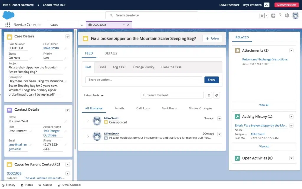 Salesforce-Service-Console