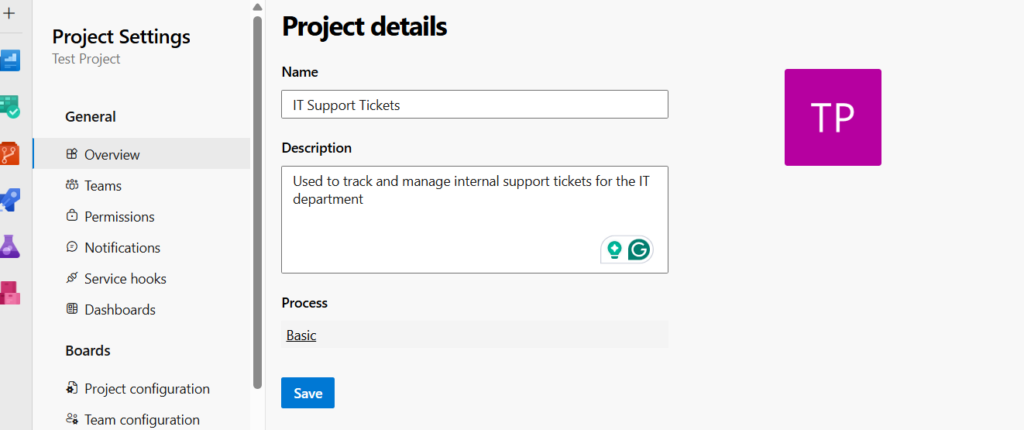Azure Devops ticketing system