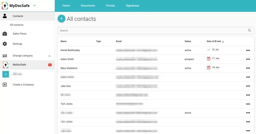 MyDocSafe-contacts-dashboard-3