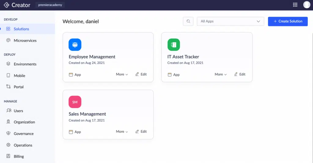 zoho creator