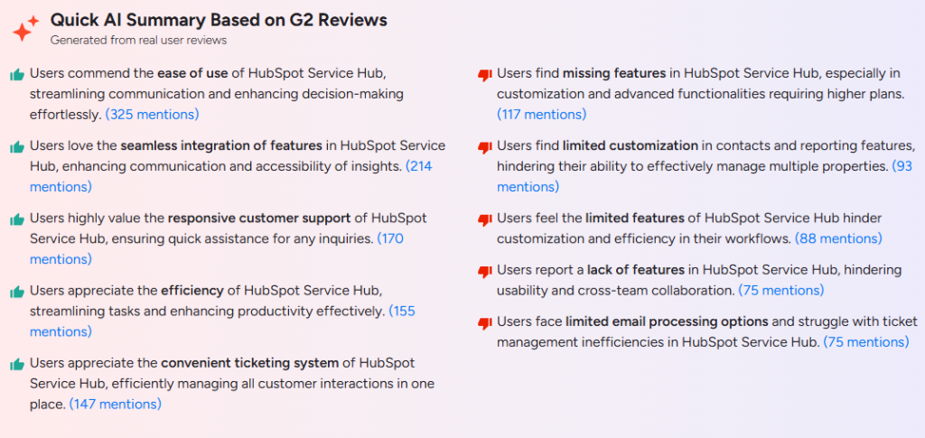 hubspot service hub g2