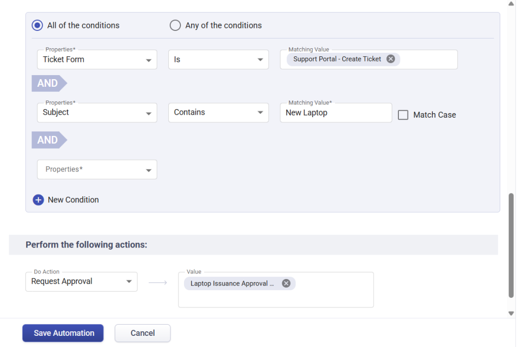 automate request approval